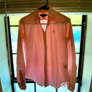 Ralph Lauren button down long-sleeve women’s collared shirt. Size 6 slim fit